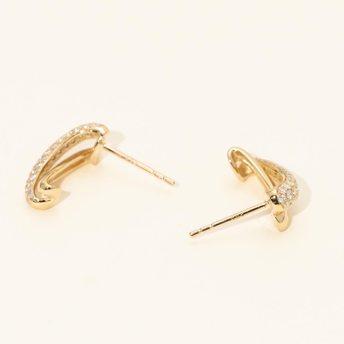 Diamond Twist Earrings in 14kt Yellow Gold (3/8ct tw)