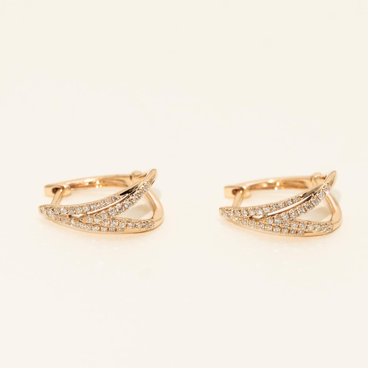 Diamond Split Hoop Earrings in 14kt Rose Gold (1/3ct tw)