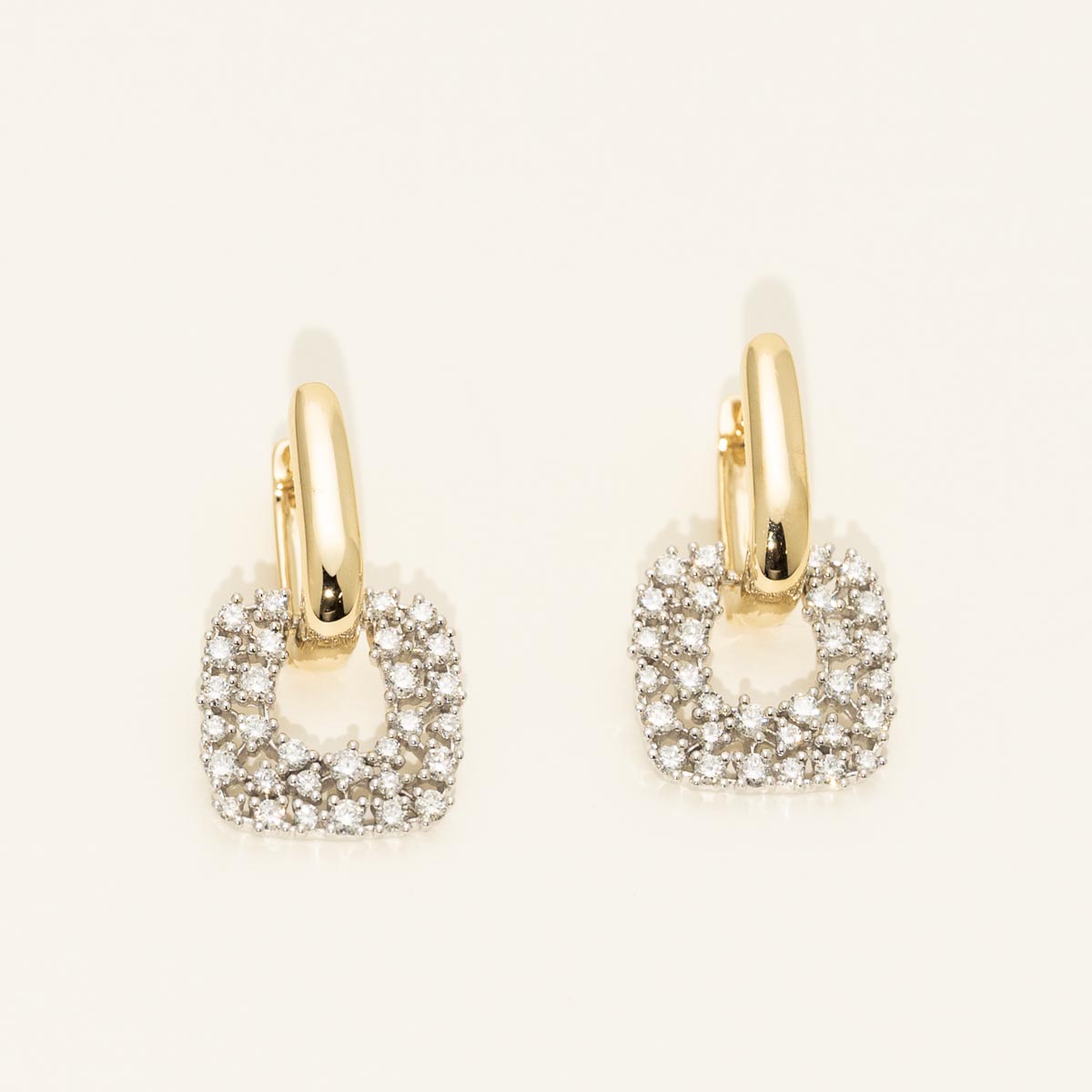 Diamond Fashion Earrings in 14kt Yellow and White Gold (1ct tw)