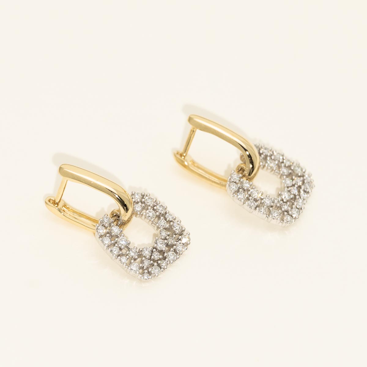 Diamond Fashion Earrings in 14kt Yellow and White Gold (1ct tw)