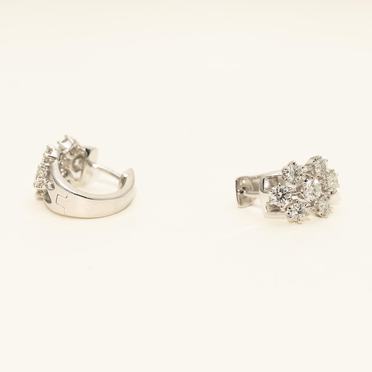 Diamond Hoop Earrings in 14kt White Gold (1ct tw)