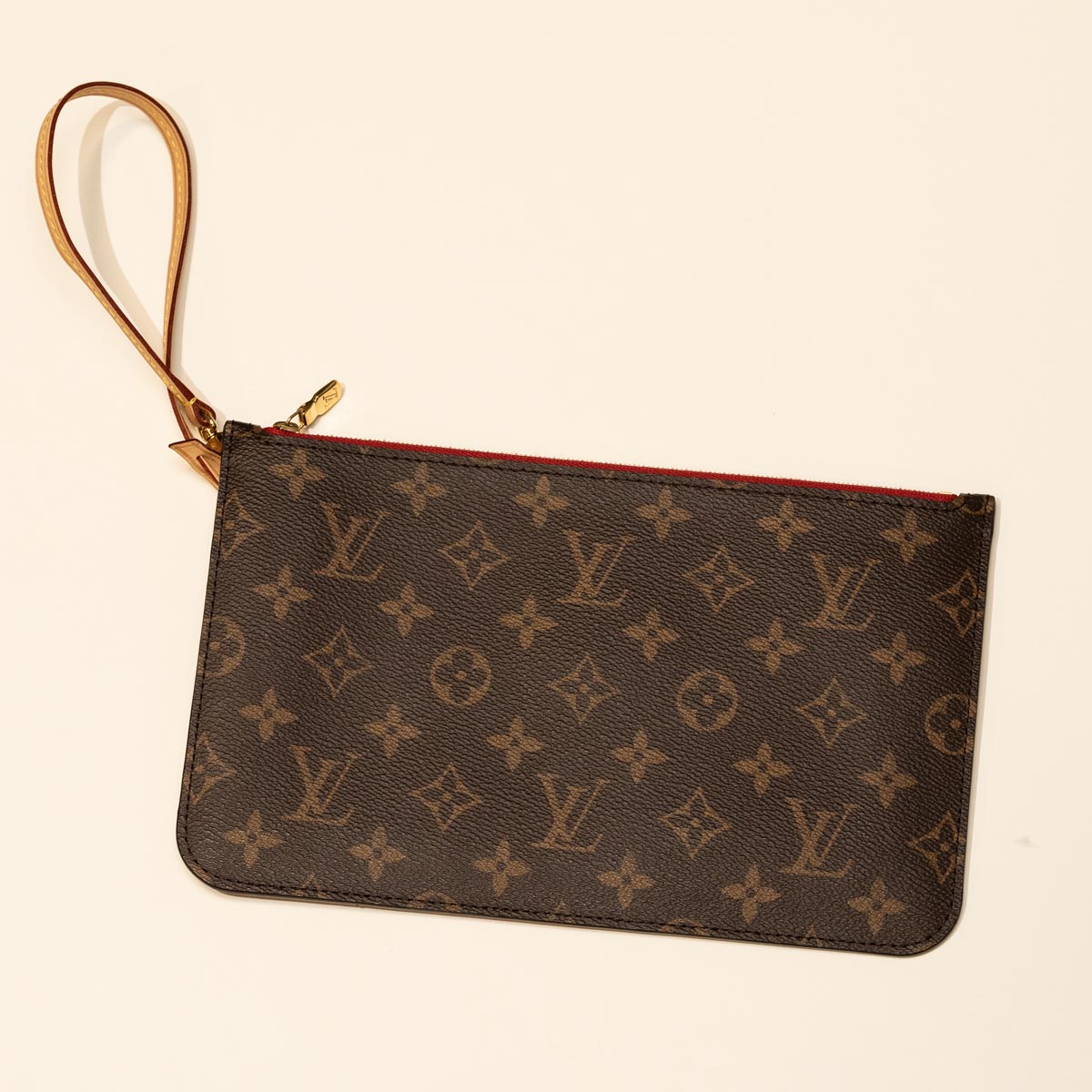 Pre Owned Louis Vuitton Monogram Canvas Neverfull Pouch