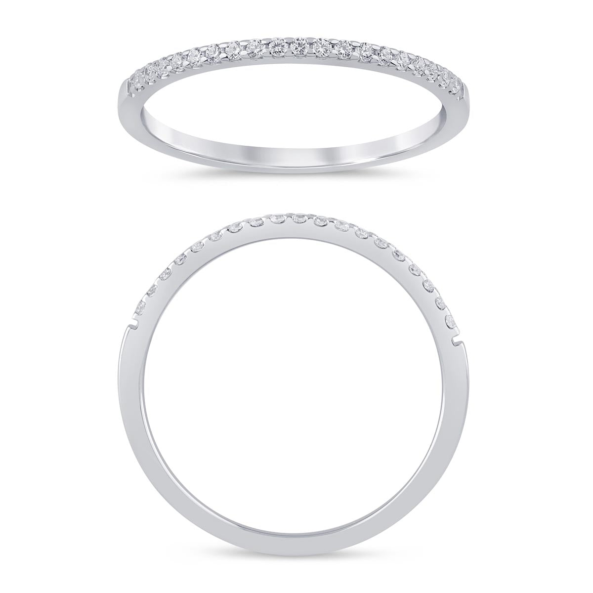 Diamond Wedding Band in 14kt White Gold (1/10ct tw)