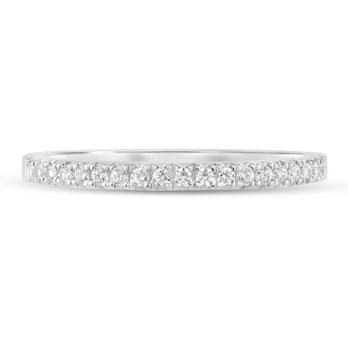 Diamond French Pave Wedding Band in 14kt White Gold (1/7ct tw)