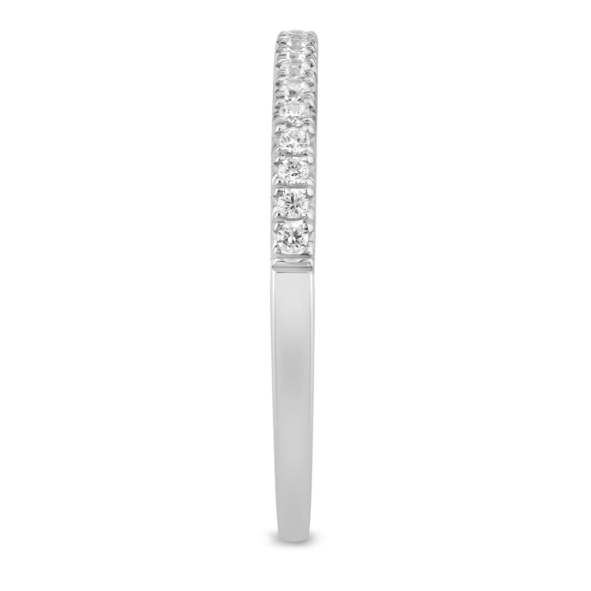Diamond French Pave Wedding Band in 14kt White Gold (1/7ct tw)