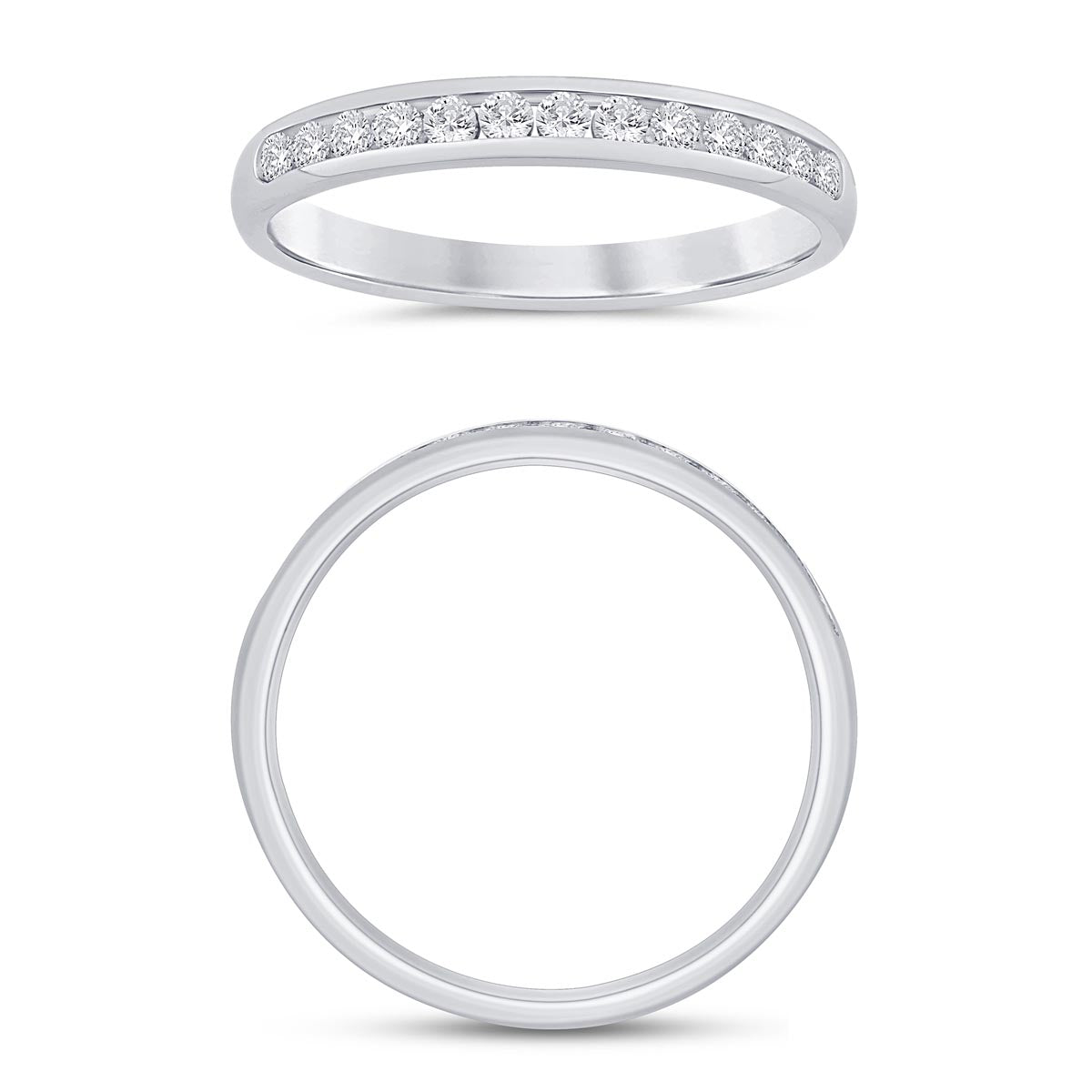 Diamond Channel Band in 14kt White Gold (1/4ct tw)