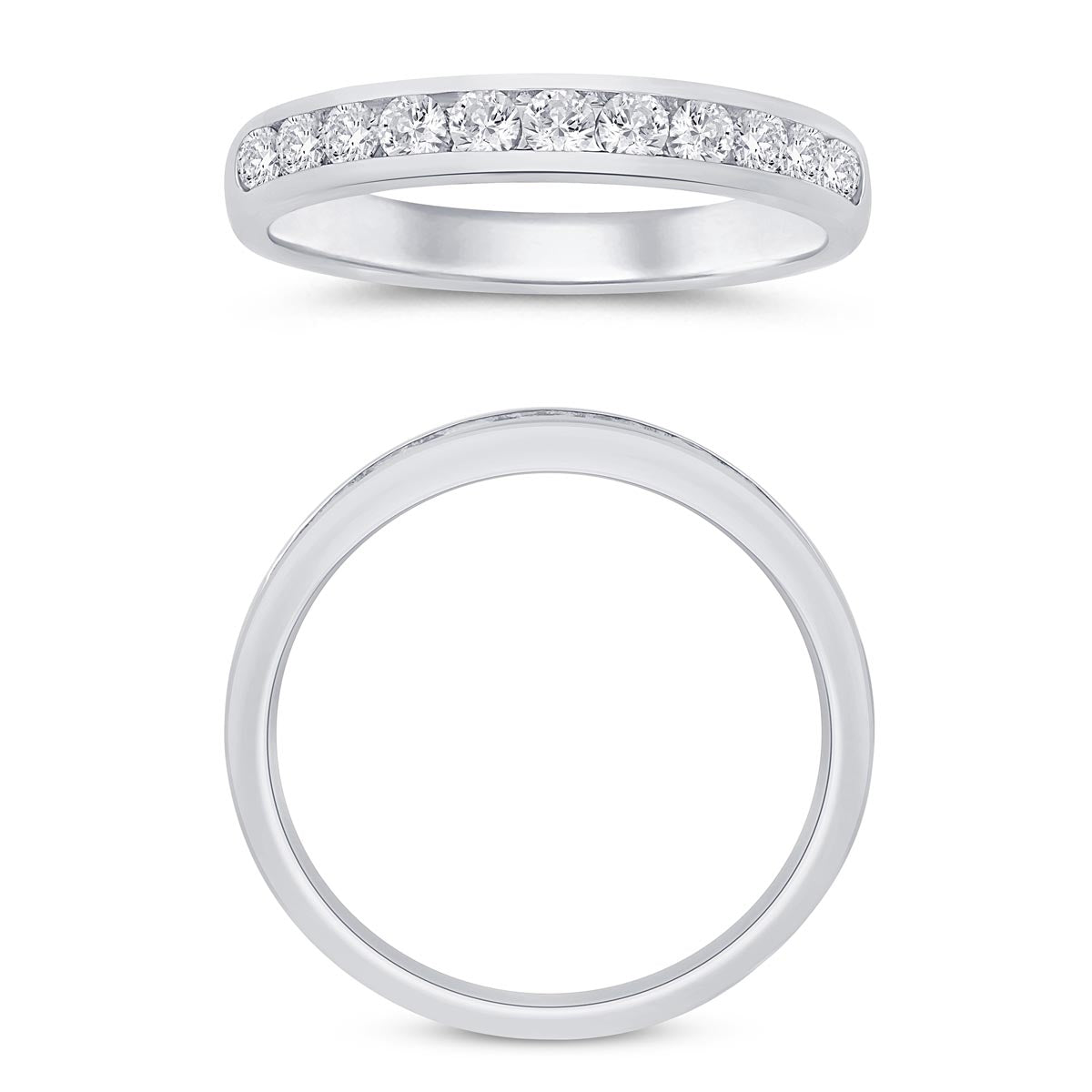 Diamond Channel Band in 14kt White Gold (1/2ct tw)