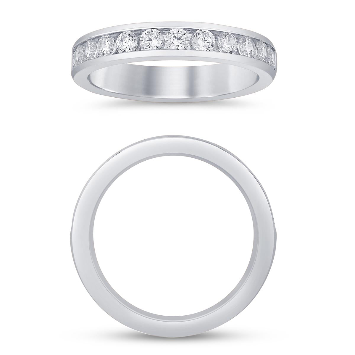 Diamond Channel Band in 14kt White Gold (3/4ct tw)