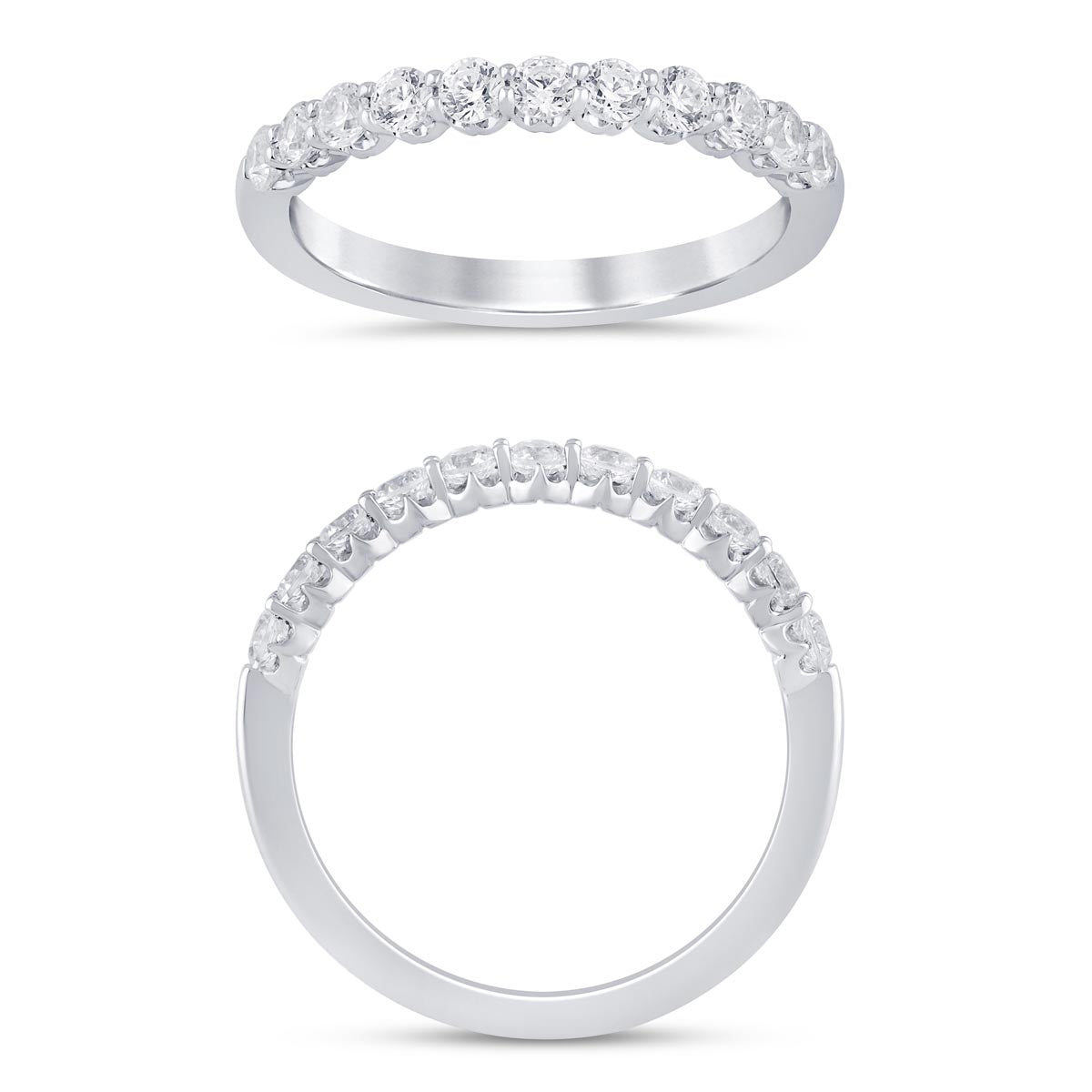 Diamond Crown Set Wedding Band in 14kt White Gold (1/2ct tw)