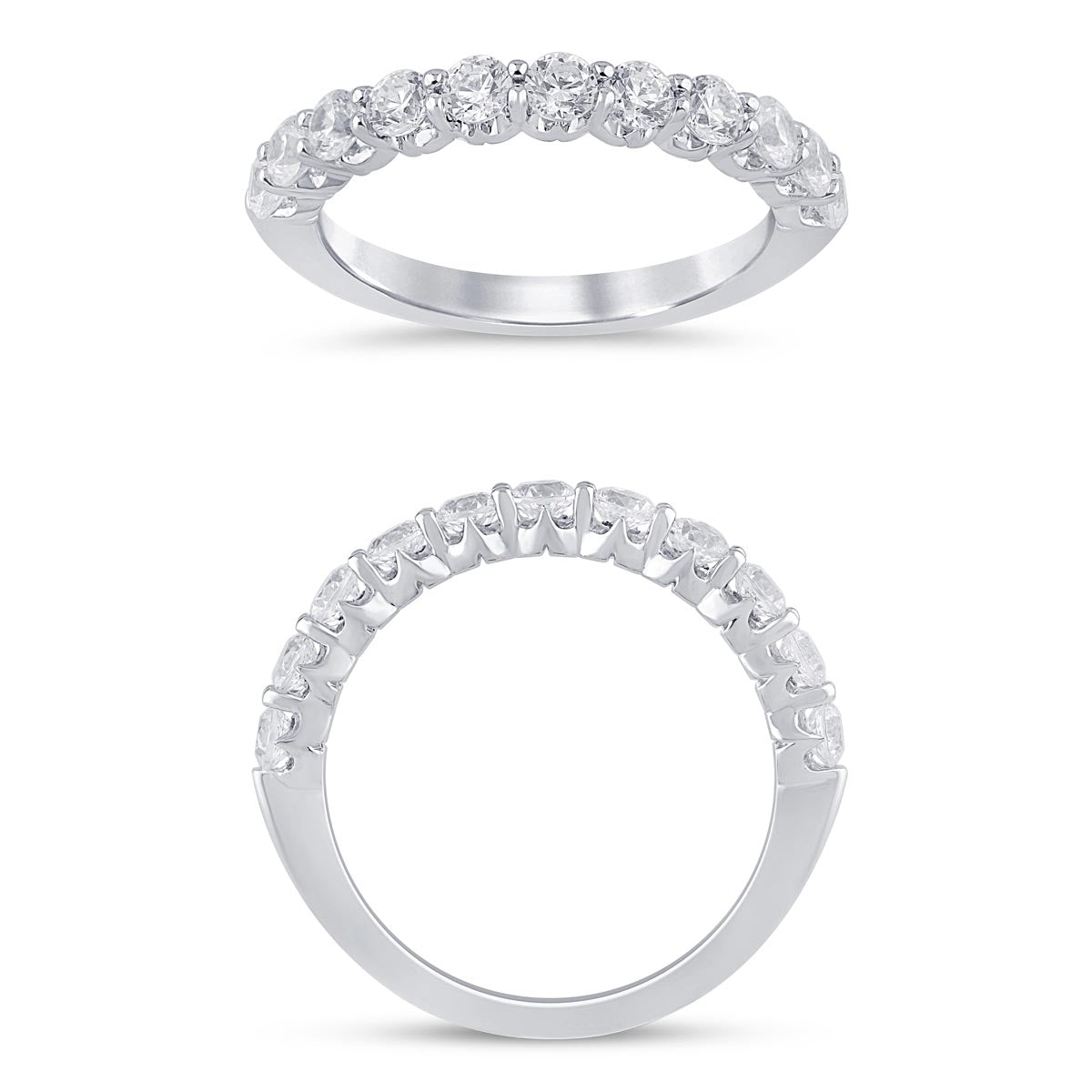 Diamond Crown Set Wedding Band in 14kt White Gold (3/4ct tw)