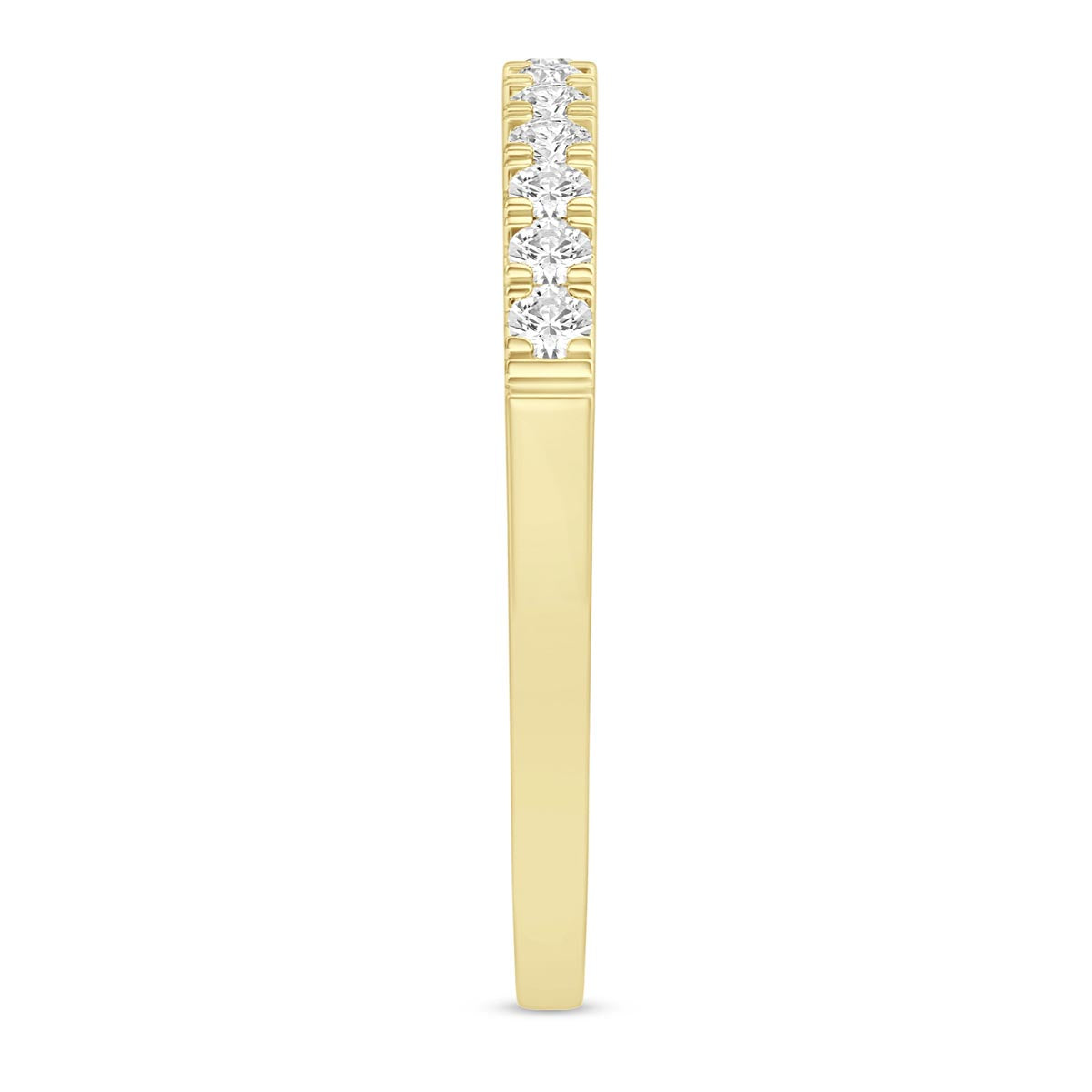 Diamond French Pave Wedding Band in 14kt Yellow Gold (1/4ct tw)