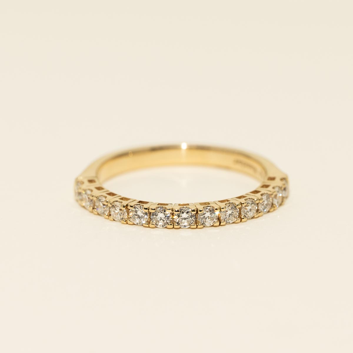 Diamond Half Flex Wedding Band in 14kt Yellow Gold (1/2ct tw)
