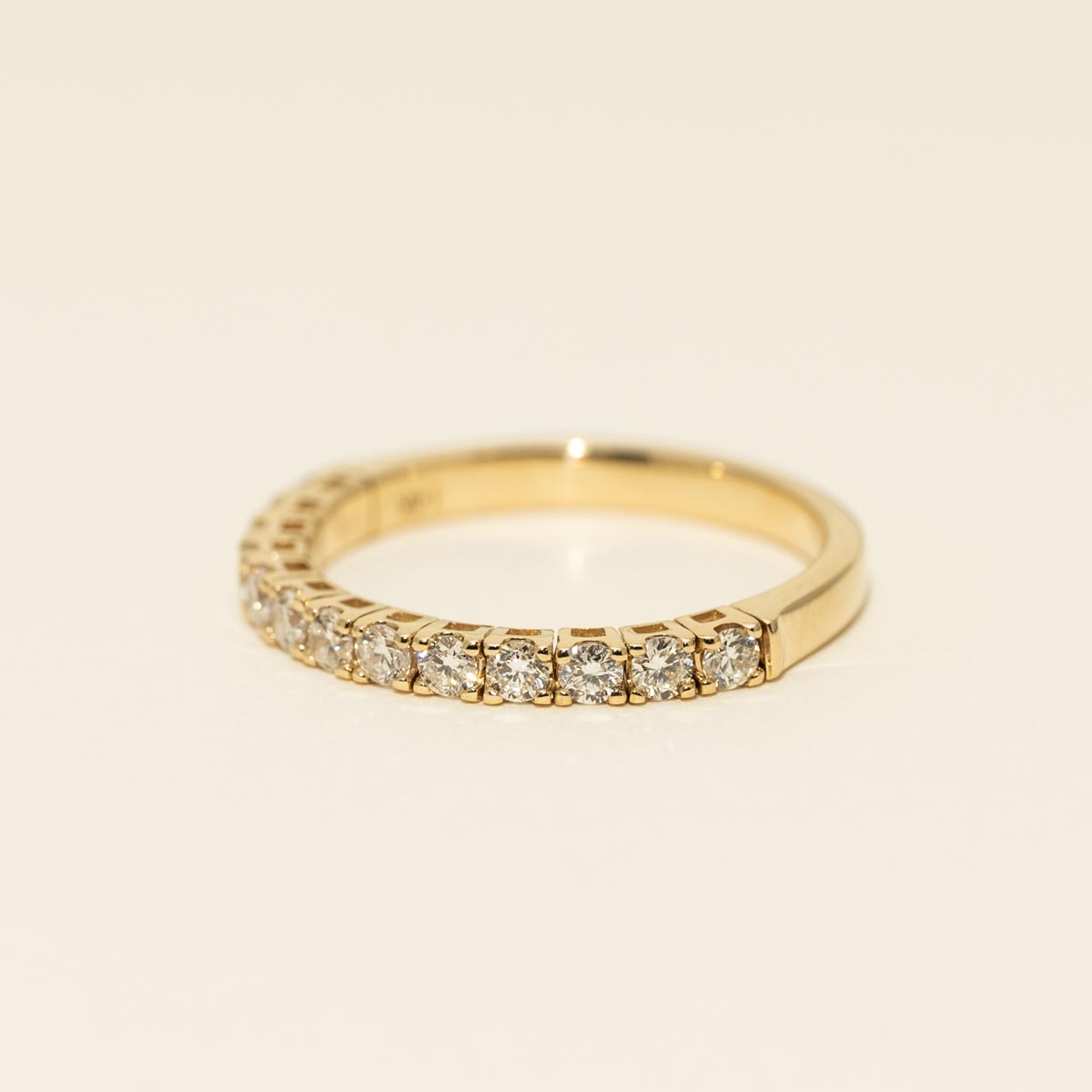 Diamond Half Flex Wedding Band in 14kt Yellow Gold (1/2ct tw)