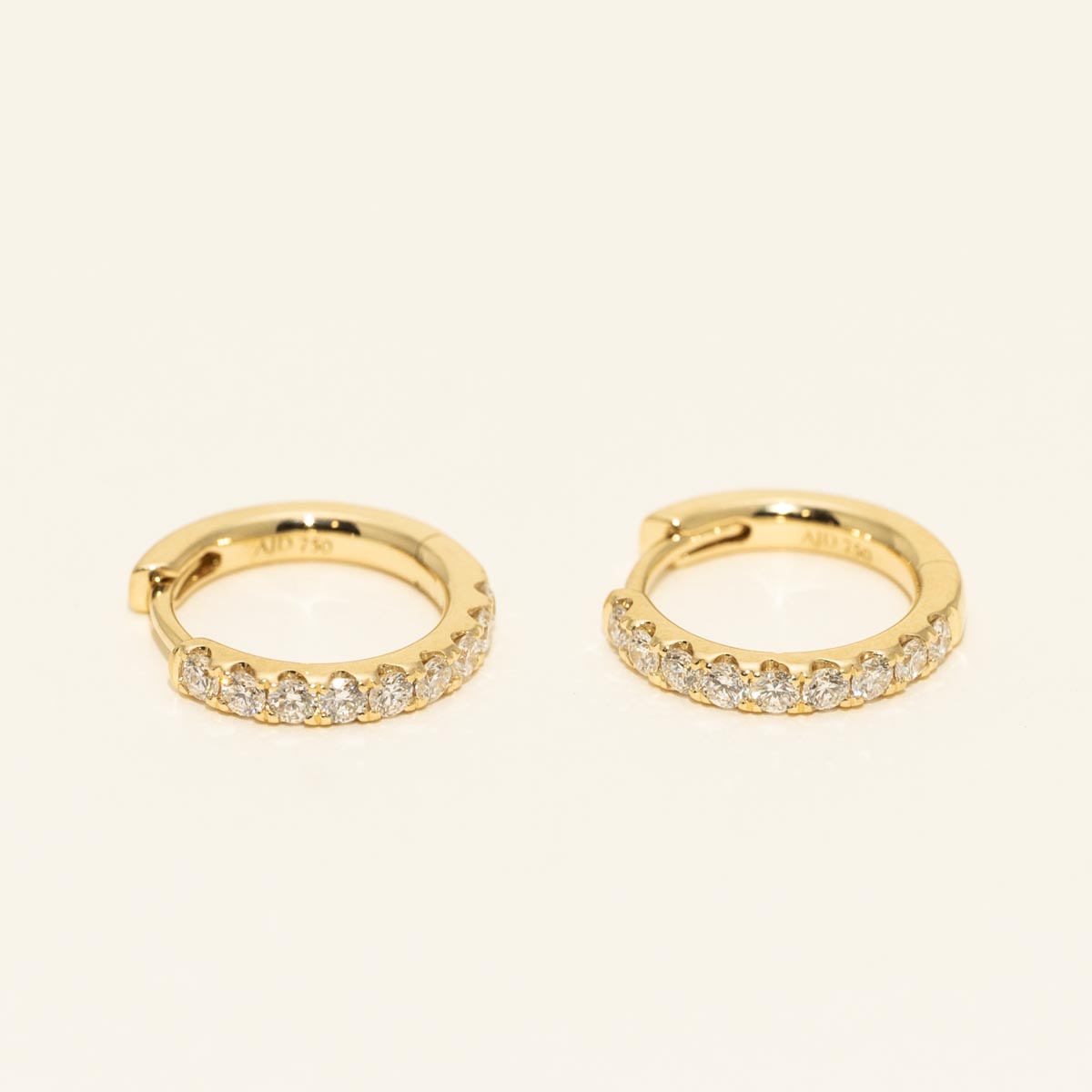 Diamond Hoop Earrings in 18kt White Gold (3/8ct tw)