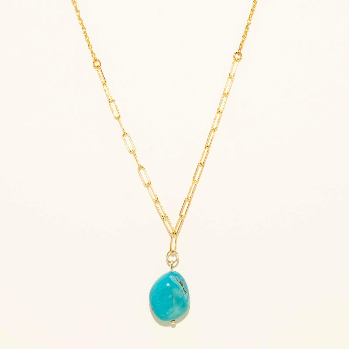 Turquoise Necklace in 14kt Yellow Gold