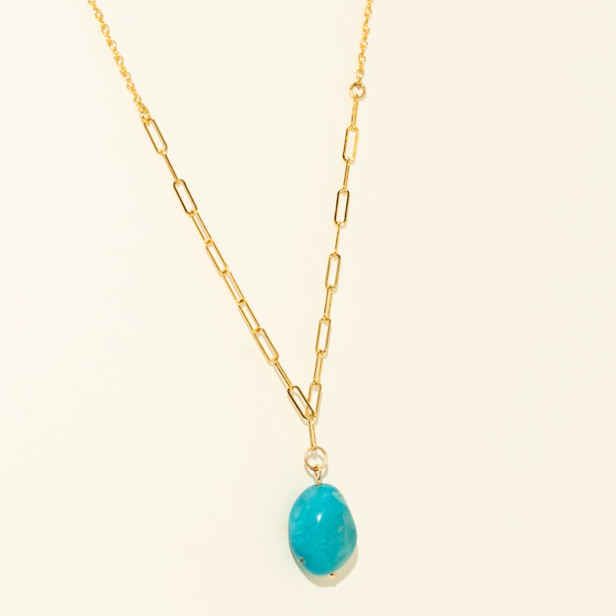 Turquoise Necklace in 14kt Yellow Gold