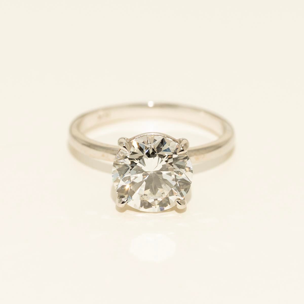 Lab Grown Diamond Solitaire Engagement Ring in 14kt White Gold (3ct)