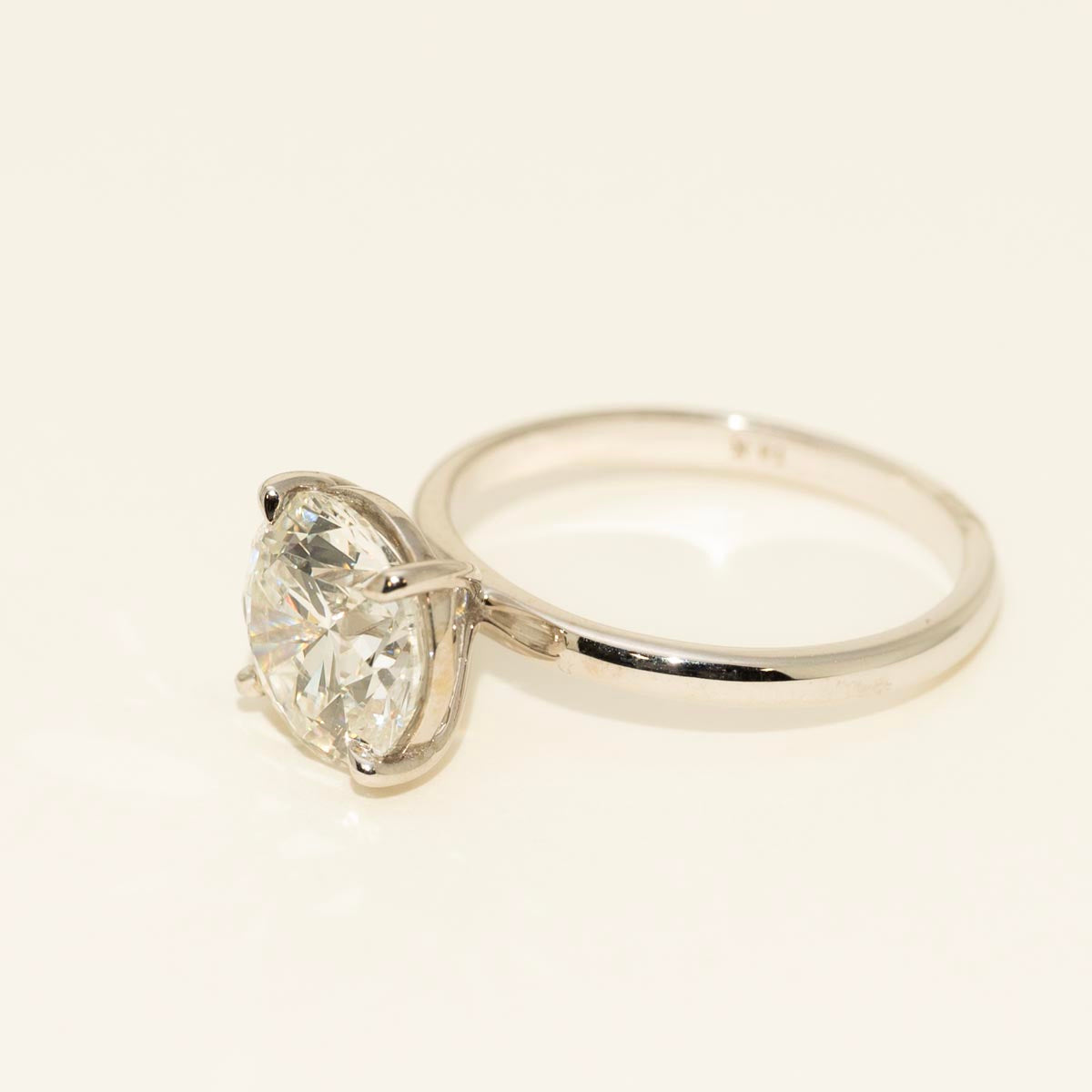 Lab Grown Diamond Solitaire Engagement Ring in 14kt White Gold (3ct)