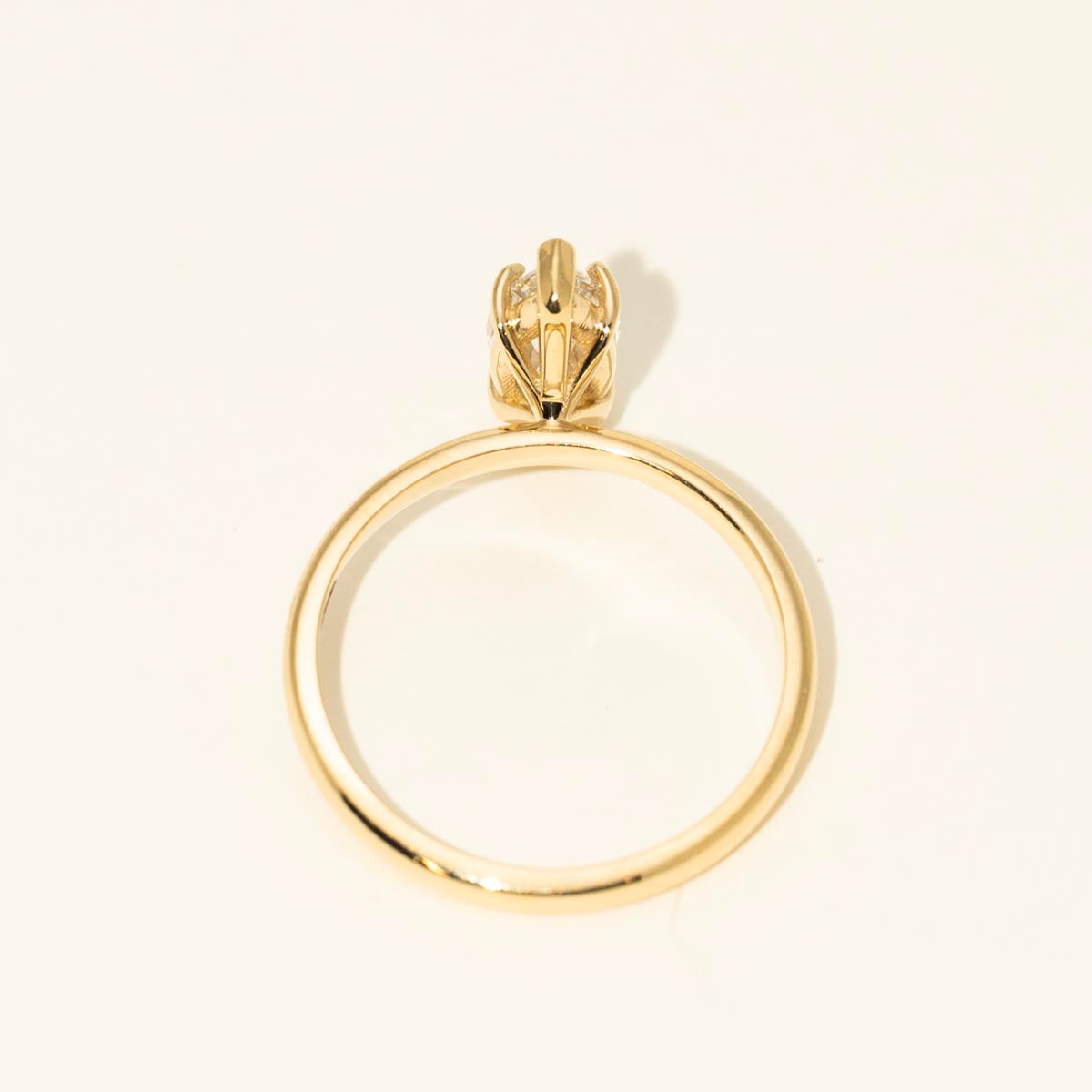 Lab Grown Marquise Diamond Solitaire Engagement Ring in 14kt Yellow Gold (1ct)