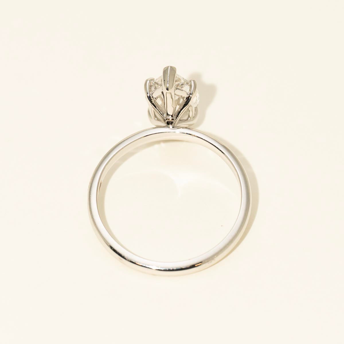 Lab Grown Marquise Diamond Solitaire Engagement Ring in 14kt White Gold (2ct)