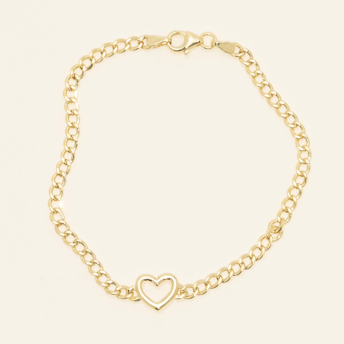 Heart Bracelet in 14kt Yellow Gold