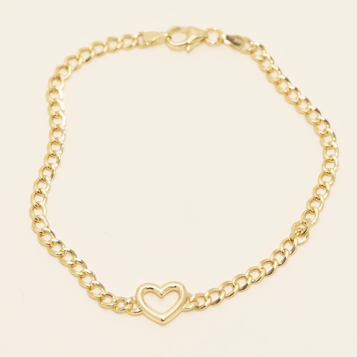 Heart Bracelet in 14kt Yellow Gold