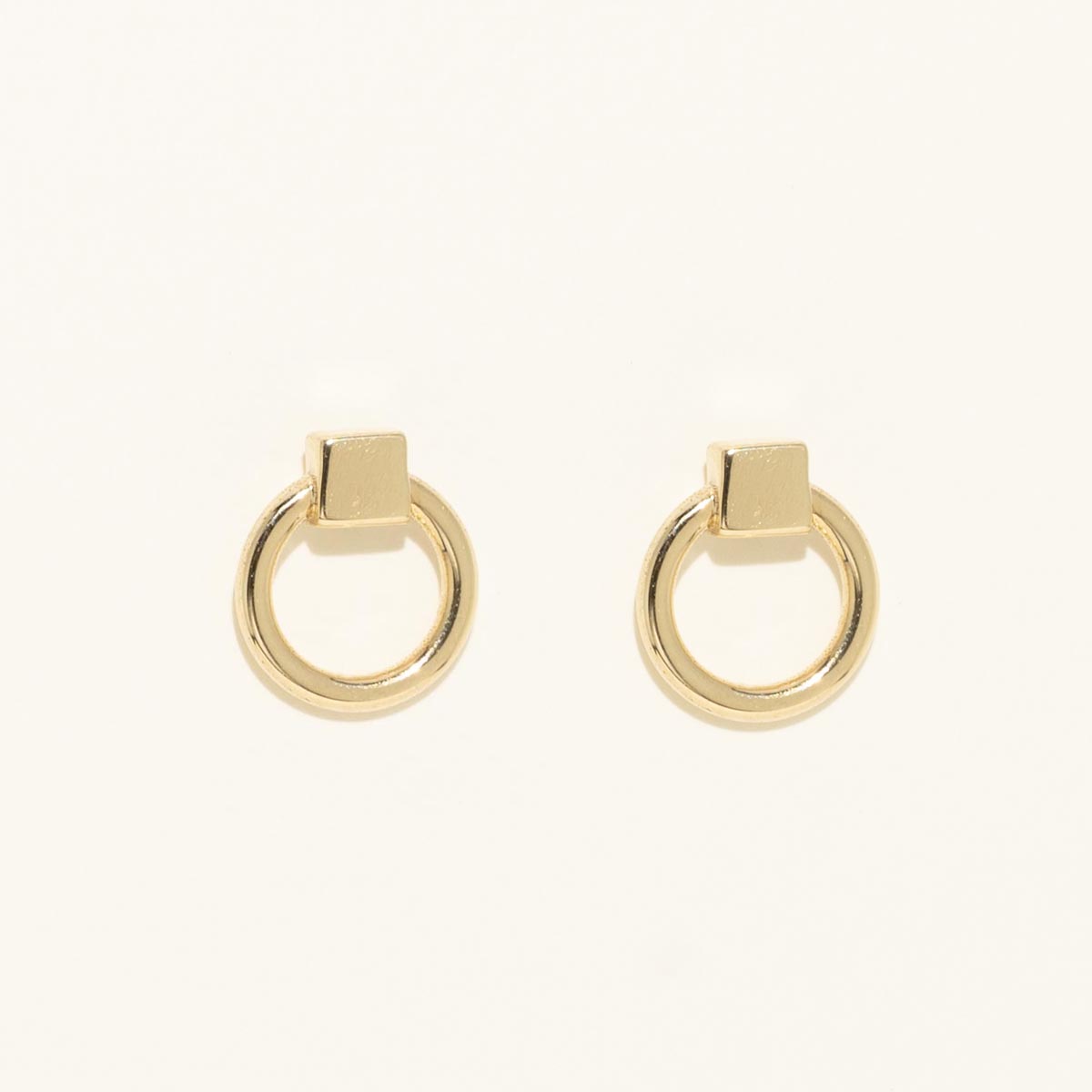 Open Circle Stud Earrings in 14kt Yellow Gold