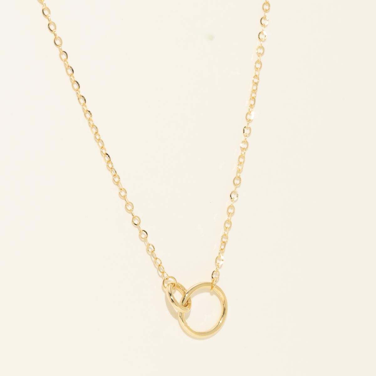 Interlocking Circle Necklace in 14kt Yellow Gold