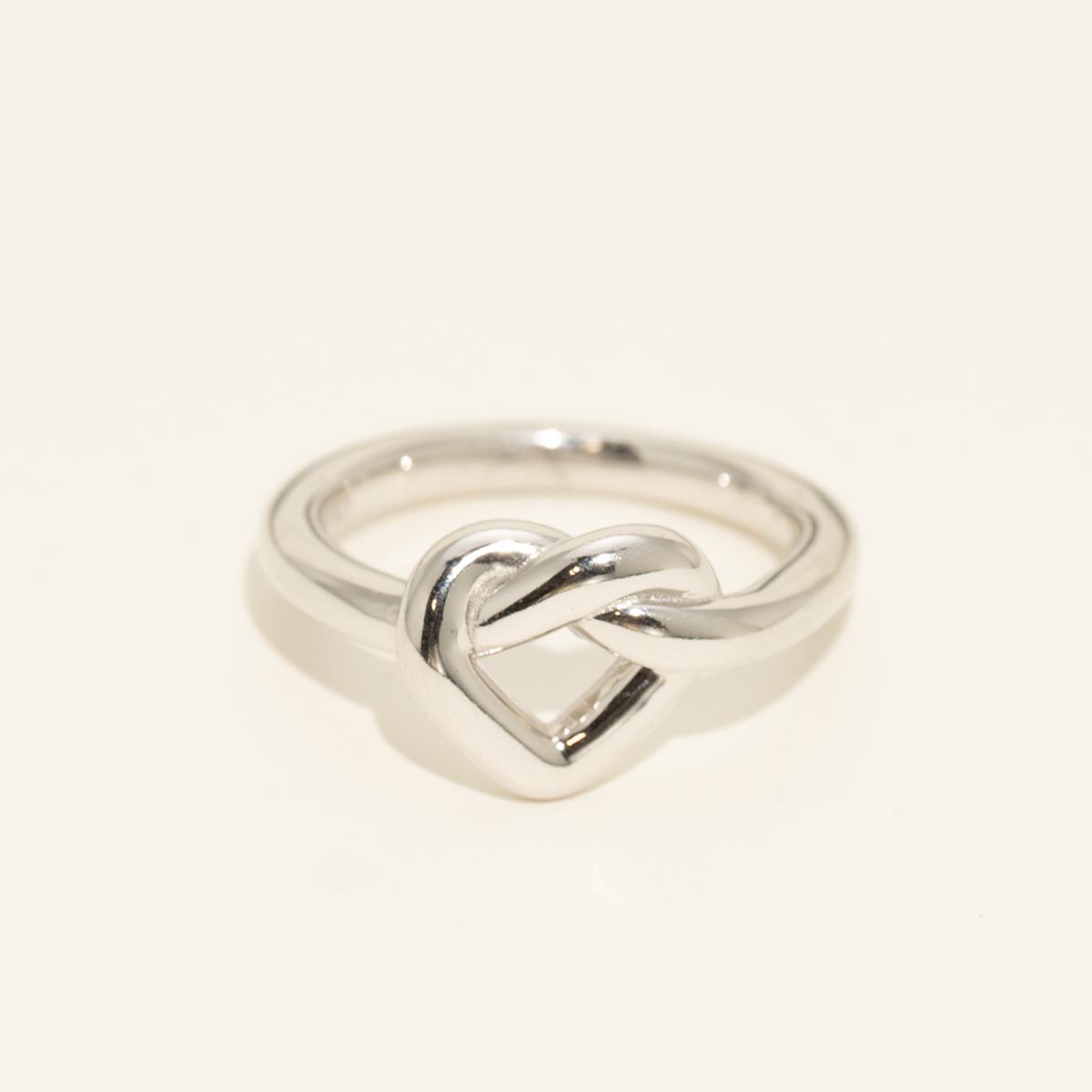 Heart Knot Ring in Sterling Silver
