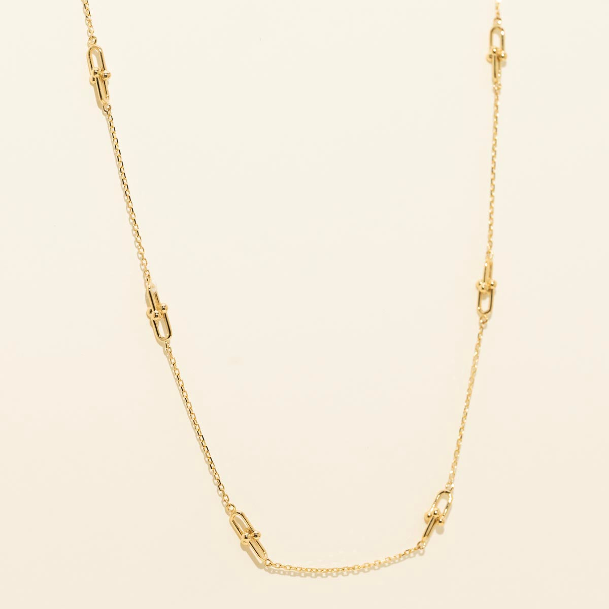 U Link Station Necklace in 14kt Yellow Gold