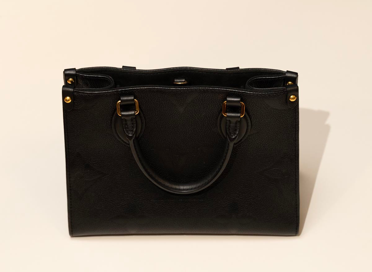 Pre Owned Louis Vuitton Empreinte Monogram PM Black Leather OnTheGo Handbag
