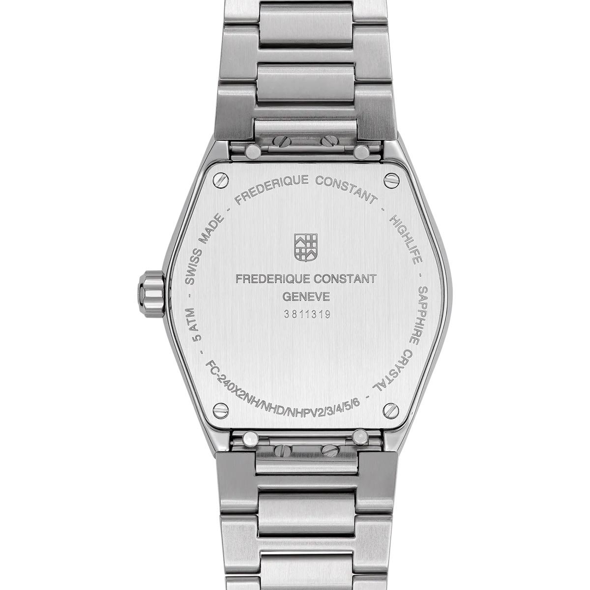 Frederique Constant Highlife Watch with Blue Dial and Stainless Steel Bracelet (31mm and Swiss quartz movement)