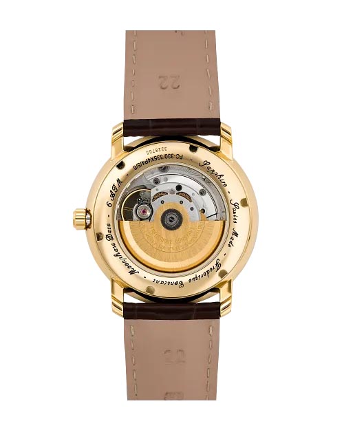 Frederique Constant Classics Heart Beat Moonphase Watch with White Dial and Brown Leather Strap (40mm and automatic movement)