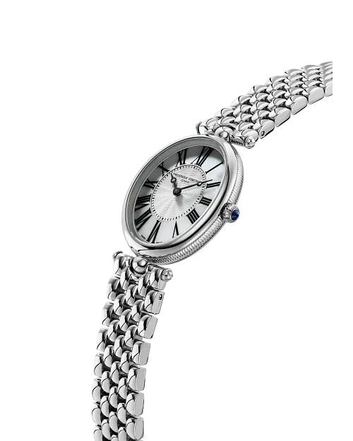 Frederique Constant Classics Art Deco Watch with Silver Tone Dial and Stainless Steel Bracelet (25mm and Swiss quartz movement)