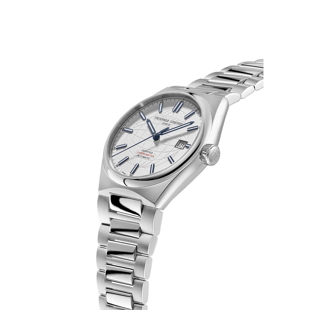 Frederique Constant Highlife Automatic Watch with Silver Tone Dial and Stainless Steel Bracelet (41mm and automatic movement)