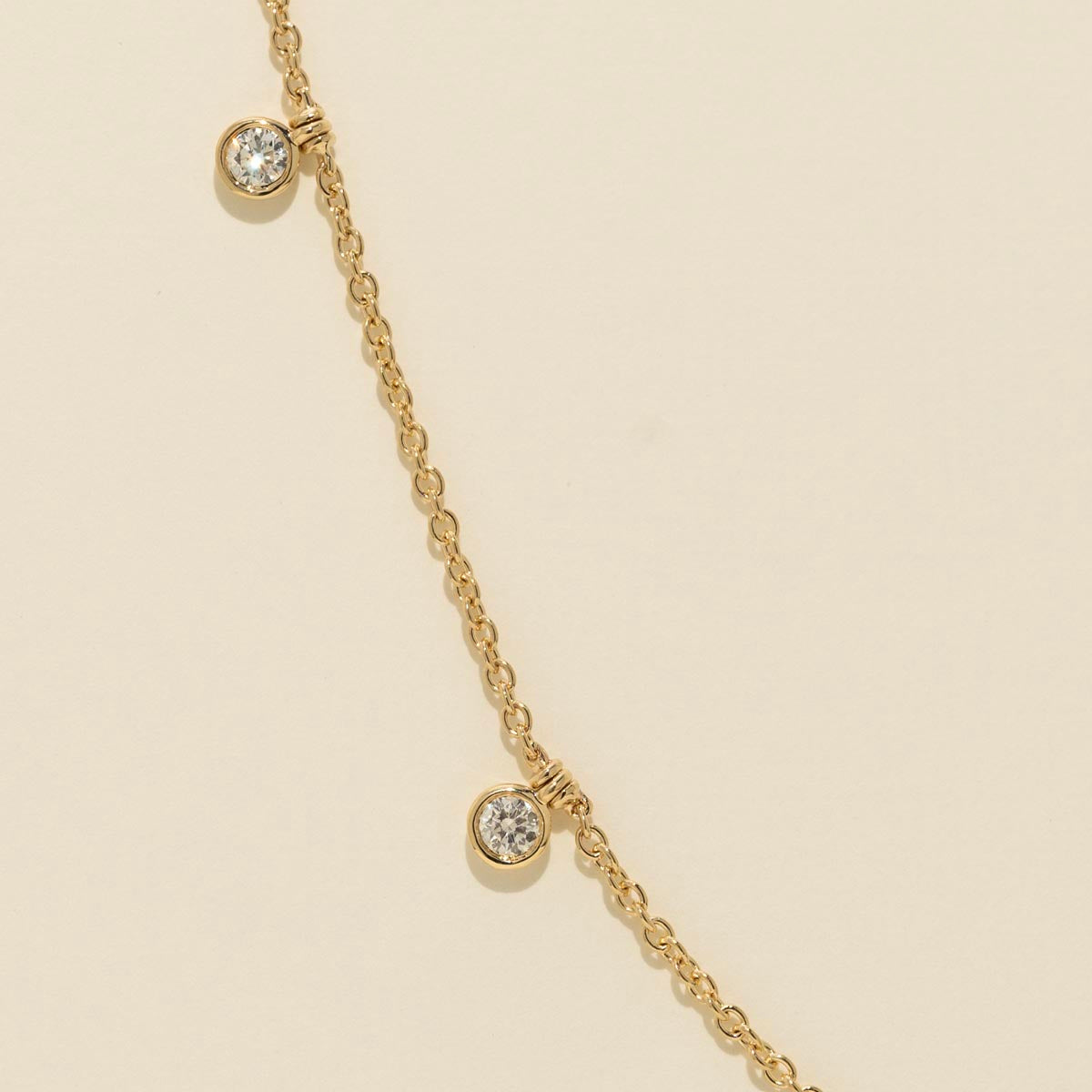Diamond Bezel Station Necklace in 14kt Yellow Gold (1/2ct tw)