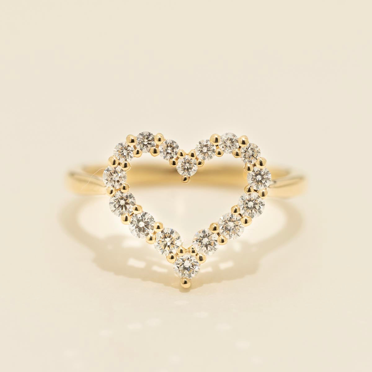 Diamond Heart Ring in 14kt Yellow Gold (1/2ct tw)
