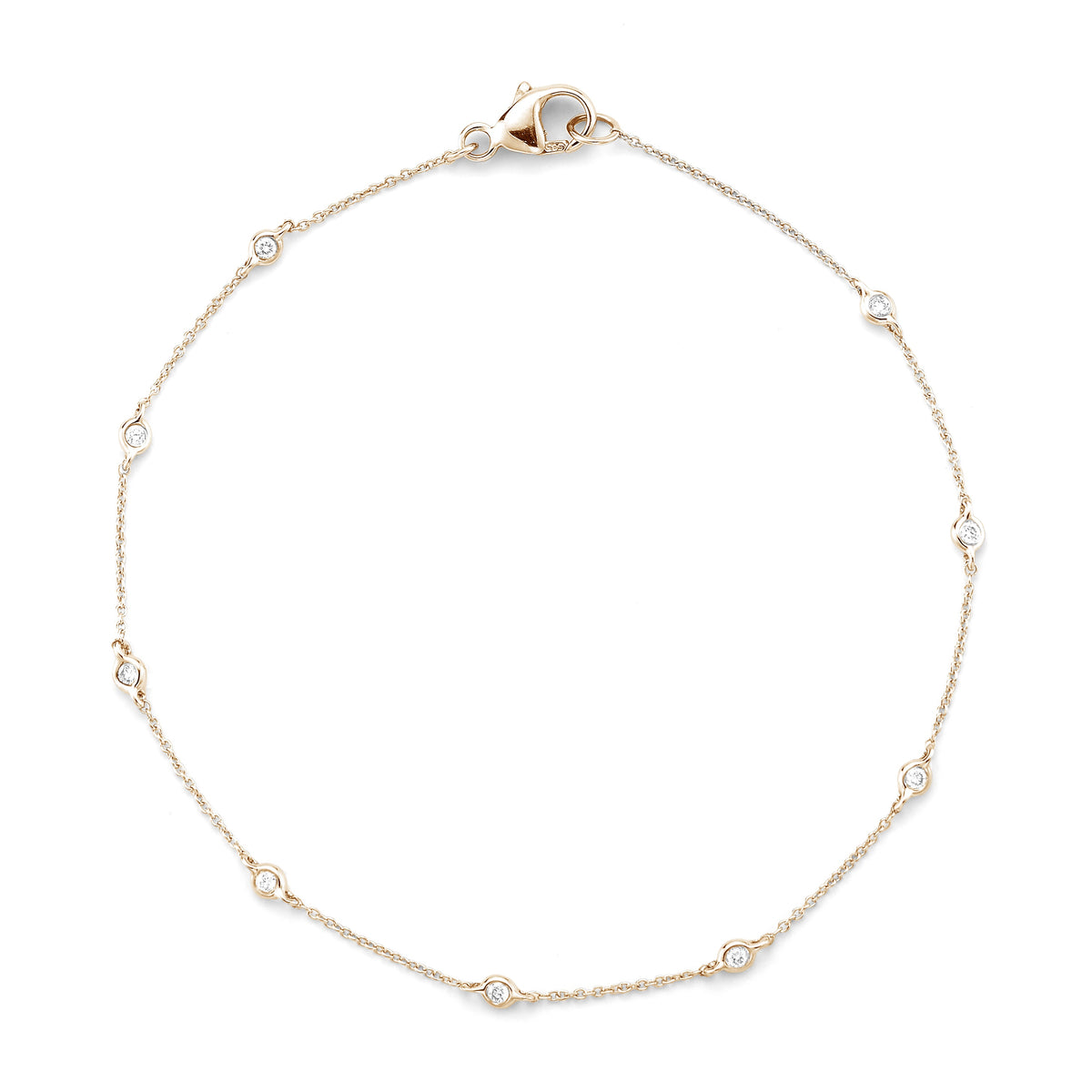 Dana Rebecca Designs Lulu Jack Single Bezel Bracelet in 14kt Yellow Gold (1/10ct tw)