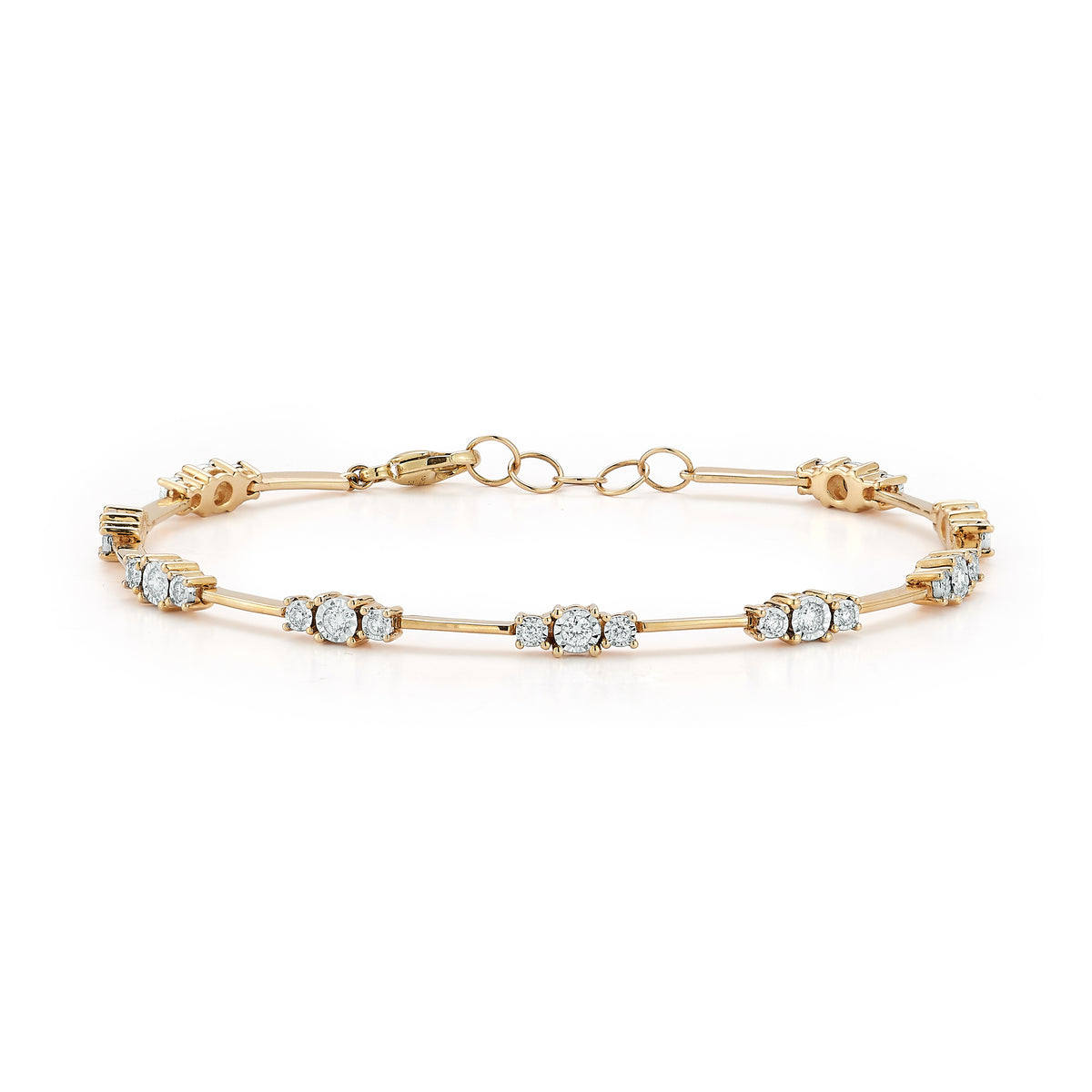 Dana Rebecca Designs Diamond Ava Bea Spaced Tennis Bracelet in 14kt Yellow Gold (1/2ct tw)