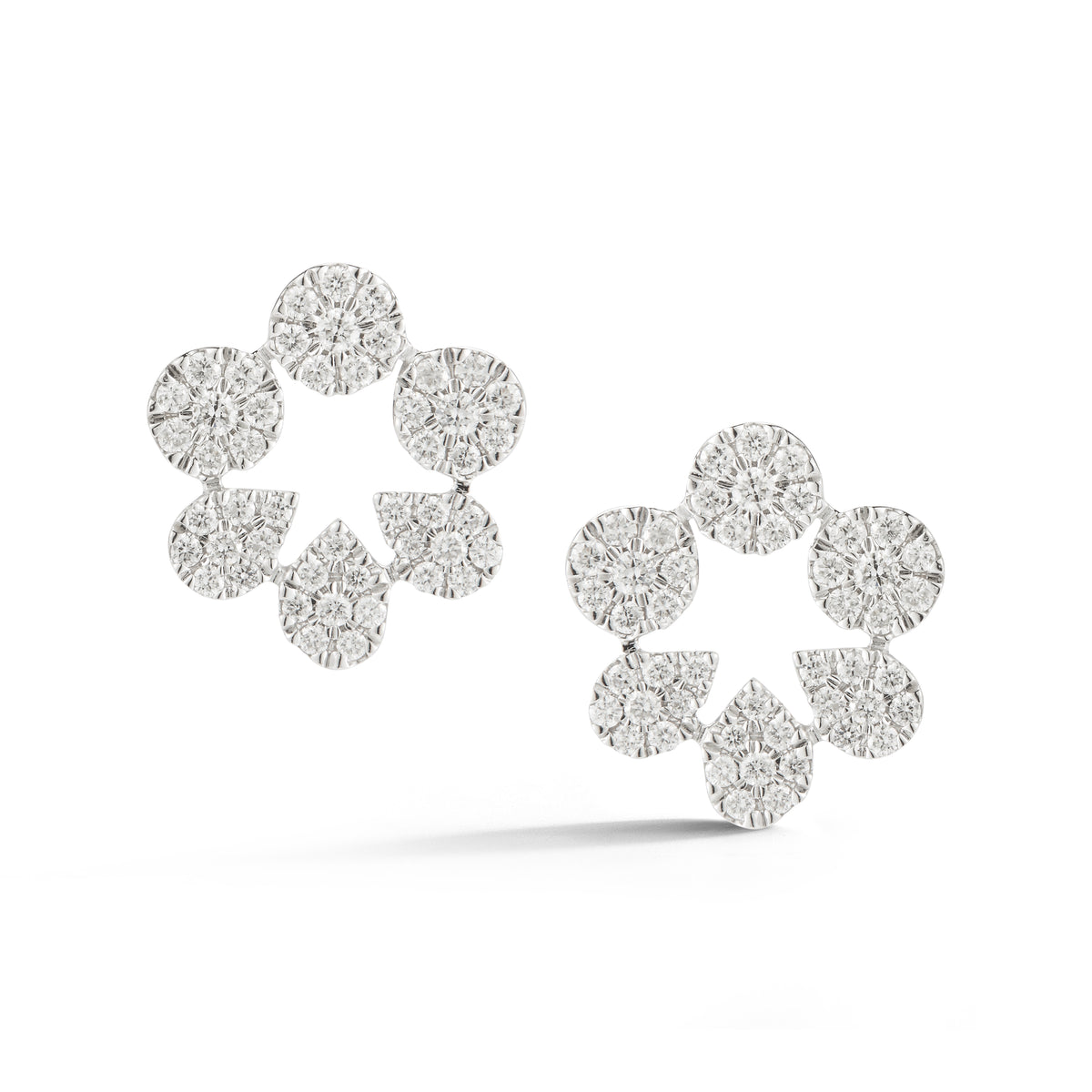 Dana Rebecca Designs Diamond Taylor Beth Cutout Stud Earrings in 14kt White Gold (3/8ct tw)