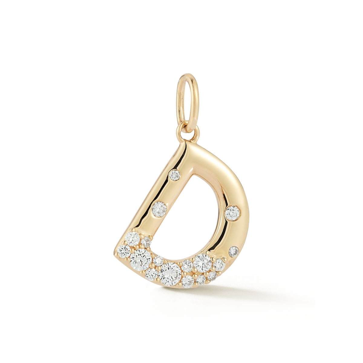 Dana Rebecca Diamond Cynthia Rose Initial D Charm in 14kt Yellow Gold (1/4ct tw)