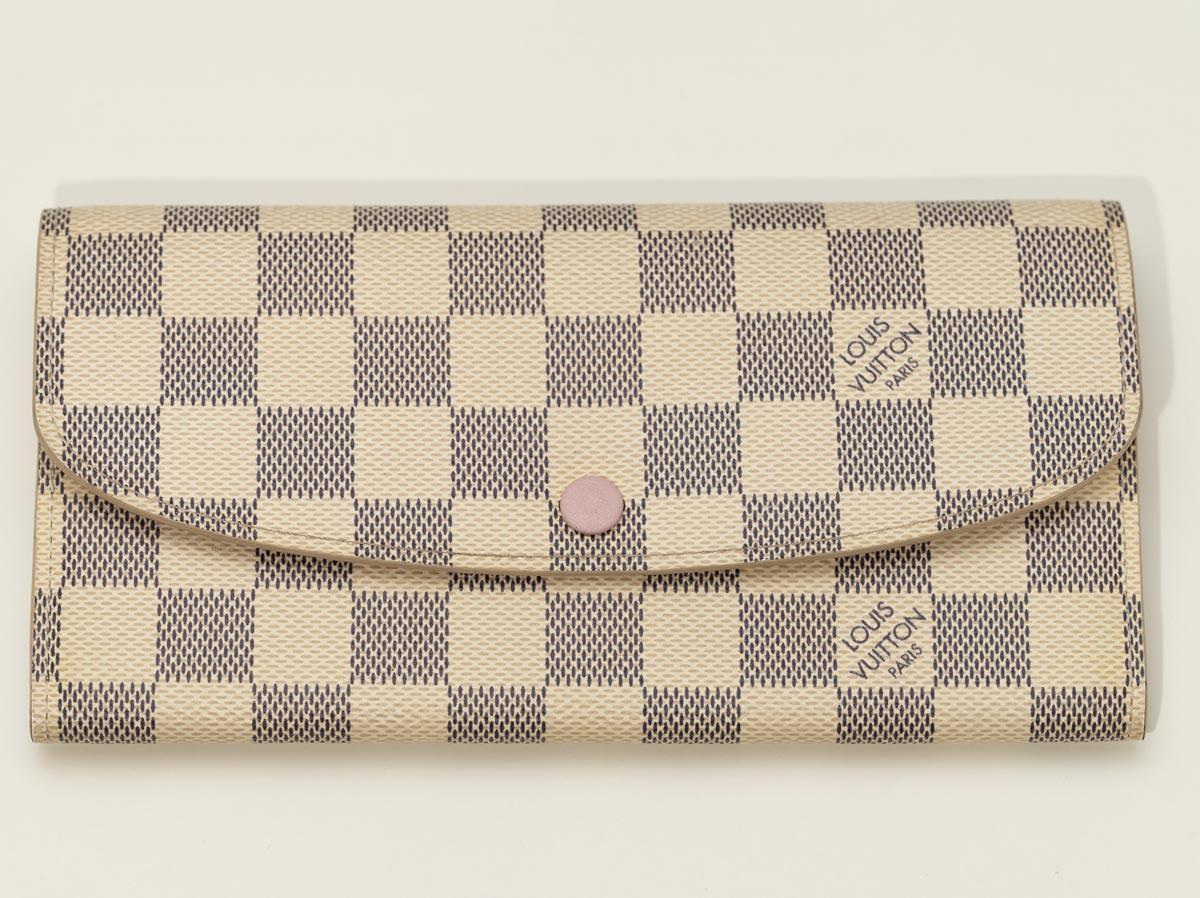 Pre Owned Louis Vuitton Damier Azure Canvas Emilie Wallet