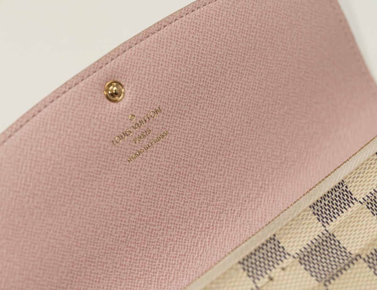 Pre Owned Louis Vuitton Damier Azure Canvas Emilie Wallet