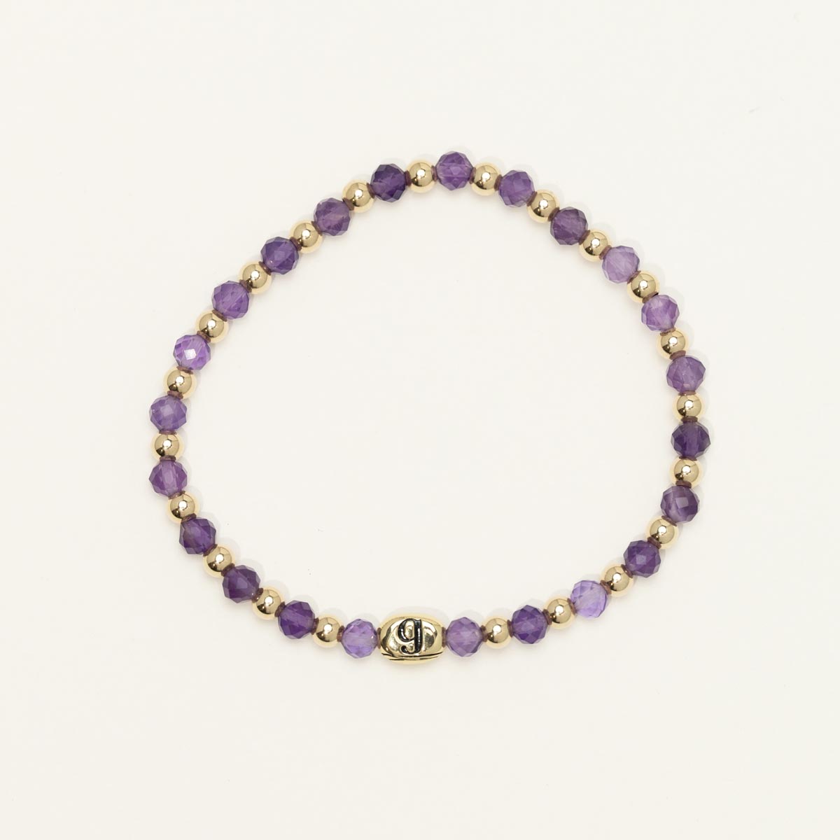 Best Buddies Gratitude Dee Berkley Amethyst and 14kt Gold Filled Bead Bracelet Set (4mm)